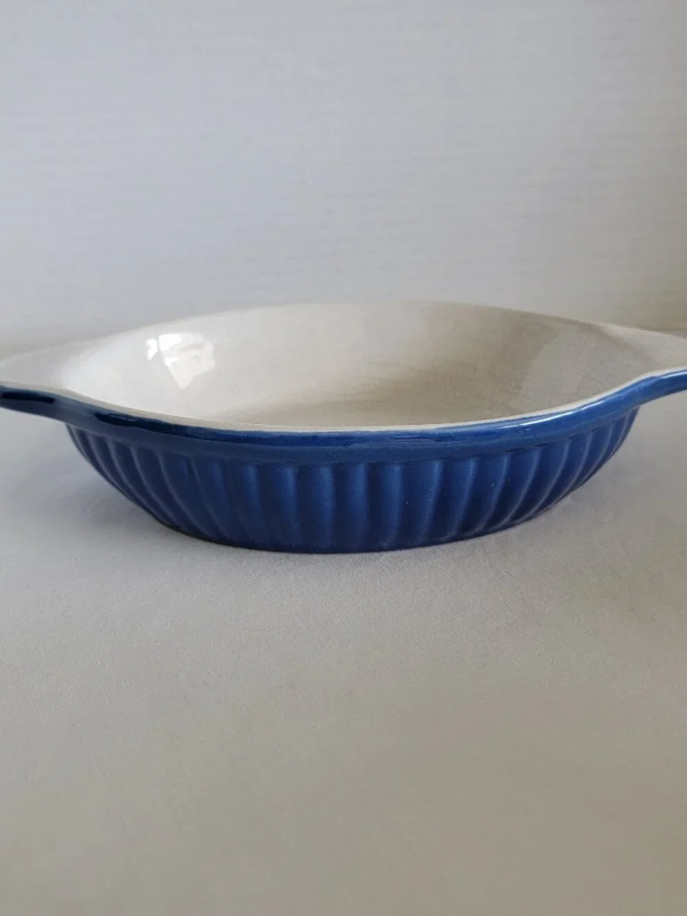 Au Gratin Dish, Small Casserole Dish, Baking Dish, WCL Blue & White